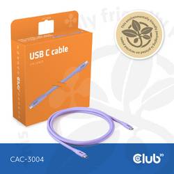 club3D Kabel USB-C USB 4.0 USB-C ® zástrčka 2.00 m fialová CAC-3004