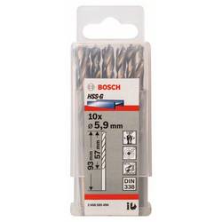 Bosch Accessories 2608585496 HSS kovový spirálový vrták 5.9 mm Celková délka 93 mm broušený DIN 338 válcová stopka 10 ks