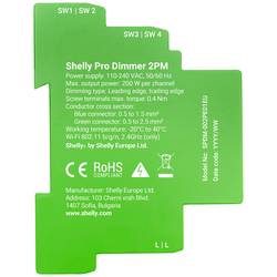 Shelly Shelly Pro Dimmer 2PM Shelly relé na DIN lištu Bluetooth, Wi-Fi
