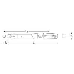 Stahlwille 730N/12, 50181012, momentový klíč, pro nasazovací nástroje, zásuvný čtyřhran 14 x 18 mm , 25 - 130 Nm