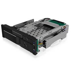 ICY BOX IB-173SSK, ICY BOX 2fach Wechselrahmen für SATA/SAS, 1x 2,5 + 1x 3,5 SATA HDD rámeček na 5,25 pevný disk SATA 6 Gb/s, SAS
