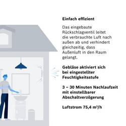 Bosch Home Comfort FAN 1900 W100 DH nástěnný a stropní ventilátor 230 V 75.4 m³/h 100 mm