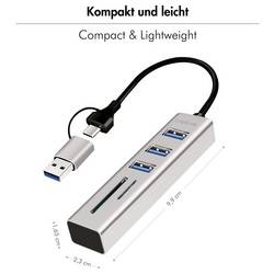 LogiLink UA0445 USB Hub 3 porty USB-A, SDHC, microSDHC USB 3.0 5 GBit/s hliník UA0445