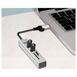 LogiLink UA0445 USB Hub 3 porty USB-A, SDHC, microSDHC USB 3.0 5 GBit/s hliník UA0445