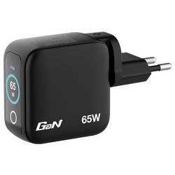Verbatim 30238 USB nabíječka, GaN, USB-C® zástrčka, USB-A zásuvka, 65 W, QC 3.0, Power Delivery 3.0, černá