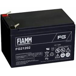 Fiamm FG21202 108580 olověný akumulátor 12 V 12000 olověný se skelným rounem (š x v x h) 98 x 100 x 151 mm plochý konektor 6,35 mm