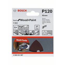 Bosch Accessories 2608621688 2608621688 brusný papír pro delta brusky Zrnitost 180 (d x š) 93 mm x 93 mm 5 ks