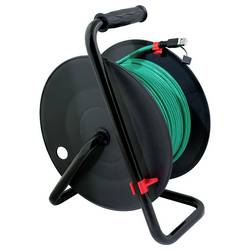 LogiLink RJ45 síťový naviják kabelu CAT 6A S/FTP 80 m zelená