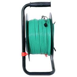 LogiLink RJ45 síťový naviják kabelu CAT 6A S/FTP 80 m zelená