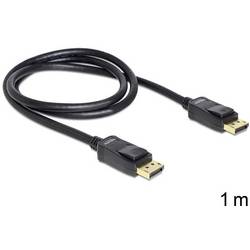 Delock DisplayPort kabel Konektor DisplayPort, Konektor DisplayPort 1.00 m černá 82423 Kabel DisplayPort