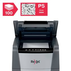 Rexel Optimum AutoFeed+ 100M skartovačka 100 listů mikrořez 2 x 15 mm P-5 34 l Křížový řez kancelářské sponky, sponky do sešívačky, kreditní karty