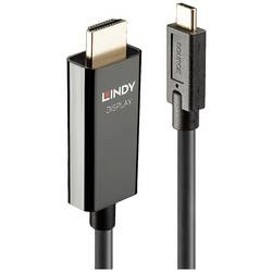 LINDY USB kabel USB-C ® zástrčka, Zástrčka HDMI-A 10.00 m černá 43317 4K UHD Kabel pro displeje USB-C®