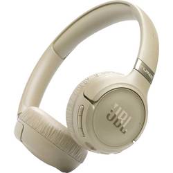 JBL Tune 680 NC sluchátka uzavřená (Over Ear) Bez kabelu, Bluetooth®, kabelová stereo béžová regulace hlasitosti, Vypnutí zvuku mikrofonu Hi-Fi