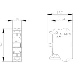Siemens 3SU1400-1AA10-3CA0 kontaktní modul pro čelní upevnění 1 rozpínací kontakt kontaktní těleso 500 V 1 ks