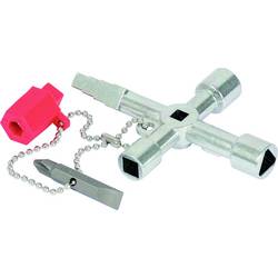 KS Tools 130.1020 Univerzální klíč ke skříňovým rozvaděčům, 61mm klíč od skříňového rozvaděče zinkový tlakový odlitek 1 ks