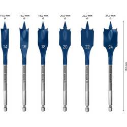 Bosch Accessories 2608902108 sada plochých frézovacích vrtáků 14 mm, 16 mm, 18 mm, 20 mm, 22 mm, 24 mm 1 ks