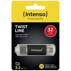 Intenso Twist Line USB flash disk 32 GB antracitová 3539480 USB-A, USB-C®, USB 3.2 (Gen 1x1)