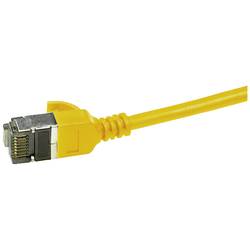 LogiLink CQ9027S RJ45 síťové kabely, propojovací kabely CAT 6A U/FTP 0.50 m žlutá extrémně tenký , samozhášecí, flexibilní provedení, fóliové stínění, bez