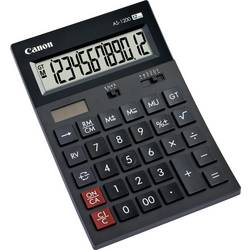 Canon AS-1200 stolní kalkulačka černá Displej (počet míst): 12 solární napájení, na baterii (d x š x v) 37 x 119 x 37 mm