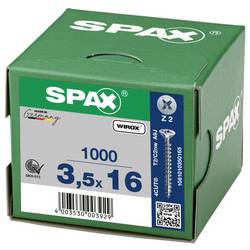 SPAX 1081010350165 šroub ze zápustnou hlavou 3.5 mm 16 mm křížová drážka Pozidriv ocel galvanizováno zinkem 1000 ks