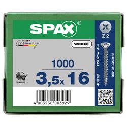 SPAX 1081010350165 šroub ze zápustnou hlavou 3.5 mm 16 mm křížová drážka Pozidriv ocel galvanizováno zinkem 1000 ks