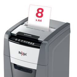 Rexel Optimum AutoFeed+ 100X skartovačka 100 listů mikrořez 4 x 28 mm P-4 34 l Křížový řez kancelářské sponky, sponky do sešívačky, kreditní karty