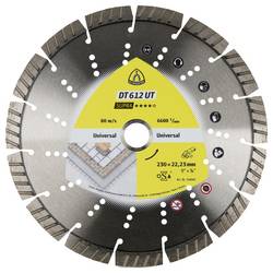 Klingspor 334047 DT 612 UT Supra diamantový řezný kotouč Průměr 230 mm Ø otvoru 22.23 mm stavební materiály, univerzální beton, železobeton, Vápenopísková