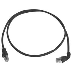 Telegärtner 100008676 RJ45 síťové kabely, propojovací kabely CAT 6A S/FTP 5.0 m černá samozhášecí, S průchodkou chránící proti zlomení 1 ks