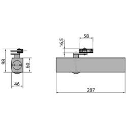 GEZE 1410-0101 zavírač dveří bílá