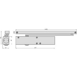 GEZE 1420-0101 zavírač dveří bílá