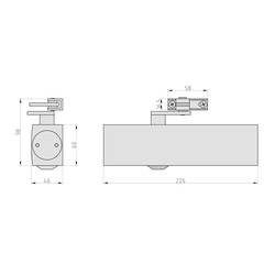 GEZE 1401-0101 zavírač dveří bílá
