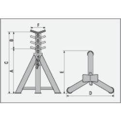 Kunzer podpěrka pod karoserii 16 t min./max.výška: 29 - 45.5 cm