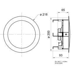 Visaton DL 18/2 T - 8 Ohm vestavný reproduktor 70 W 8 Ω krémově bílá 1 ks