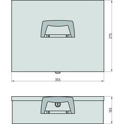 Basi 2100-0900 schránka na peníze (š x v x h) 355 x 105 x 275 mm šedá