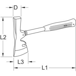 KS Tools 140.2004 Sekáček na sádru 330 mm 900 Hmotnost hlavy 600 g