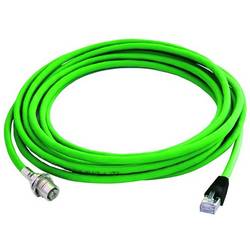 Telegärtner 100017393 M 12 síťové kabely, propojovací kabely CAT 6A S/FTP 2 m zelená 1 ks