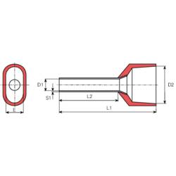 Vogt Verbindungstechnik 470308D dutinka 1 mm² částečná izolace červená 100 ks