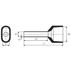 Vogt Verbindungstechnik 470408D dutinka 1.5 mm² částečná izolace černá 100 ks