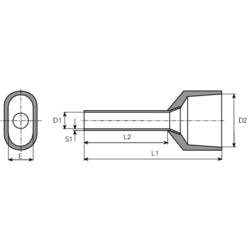 Vogt Verbindungstechnik 470509D dutinka 2.5 mm² částečná izolace šedá 100 ks