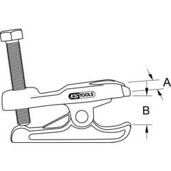 KS Tools 450.0051 Stahovák kulových kloubů Upínací rozsah 36 mm