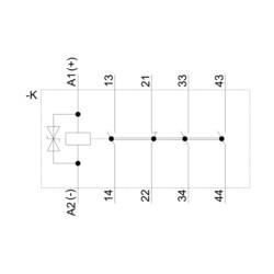 Siemens 3RH2131-2KB40 pomocný vazební stykač s ochrannou diodou Vhodné pro značku (relé): Siemens Piece 1 ks