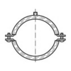 TOOLCRAFT 137790 trubková objímka Trubkové úchyty 23 mm Galvanicky pozinkovaná ocel 100 ks
