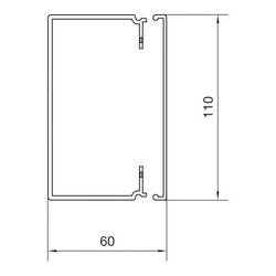Hager LFH6011009016 kabelová lišta (d x š x v) 2000 x 110 x 60 mm 2 m bílá