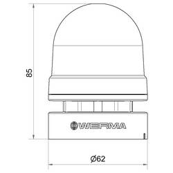 Werma Signaltechnik signální osvětlení Mini TwinLIGHT Combi 24VAC/DC RD 460.110.75 červená 24 V/DC 95 dB