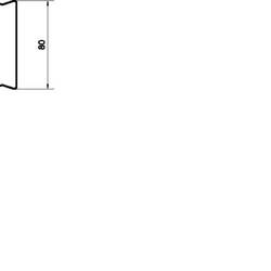Hager BRS0802VERZ Kryt elektroinstalačního kanálu (d x š) 2000 mm x 80 mm 2 m