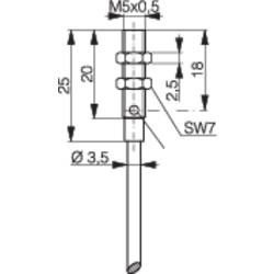 Contrinex spínač přiblížení Induktivní DW-AD-603-M5 320 920 067 M5 zarovnaná PNP (Ø x d) 5 mm x 25 mm