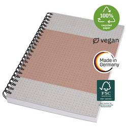 Sigel SN700 Quicknote Softcover poznámková kniha se spirálovou vazbou tečkovaná lineatura (tečkované čtverečky) korál, šedá 80 listů DIN A5