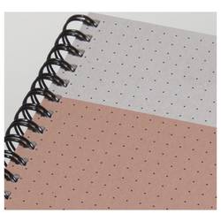 Sigel SN700 Quicknote Softcover poznámková kniha se spirálovou vazbou tečkovaná lineatura (tečkované čtverečky) korál, šedá 80 listů DIN A5