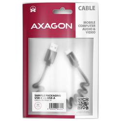 AXAGON Kabel USB-C USB 2.0 USB-A zástrčka, USB-C ® zástrčka 0.6 m černá pozlacené kontakty BUCM-AM10TB