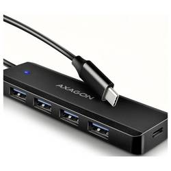 AXAGON HUE-C1C USB Hub 4 + 1 port USB 3.0, USB-C® USB 3.0 5 GBit/s černá HUE-C1C